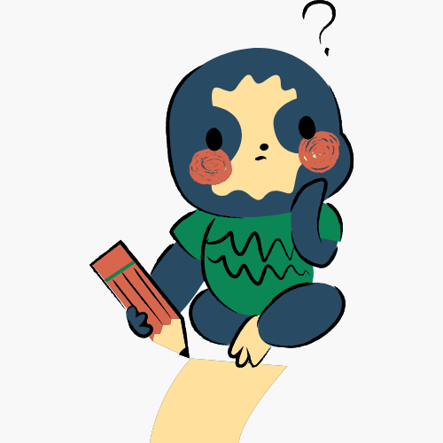 Children's character decoration: Sloth with paper and pencil.